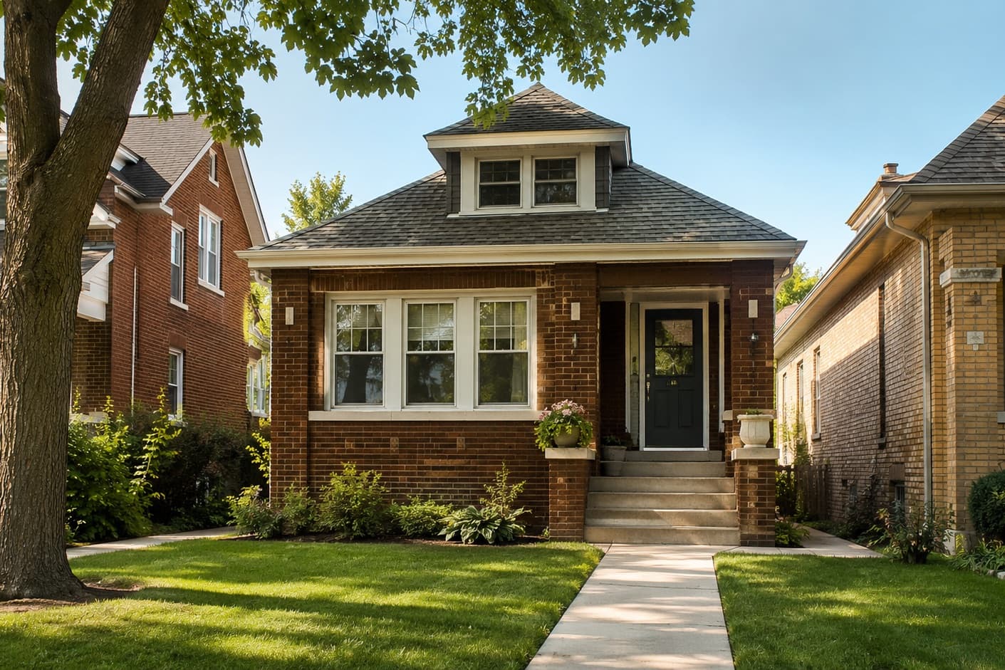 A classic Chicago brick bungalow